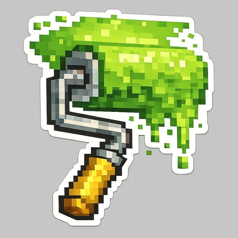 Pixel Color Roller Green