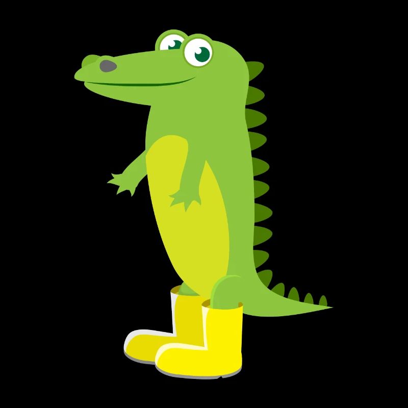Kindermotiv Tiershirt grünes Krokodil Geschenkidee