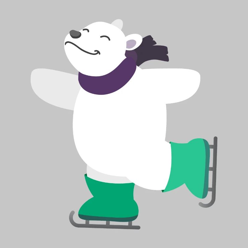 Kindermotiv Tiershirt Geschenkidee Eisbär auf Eis