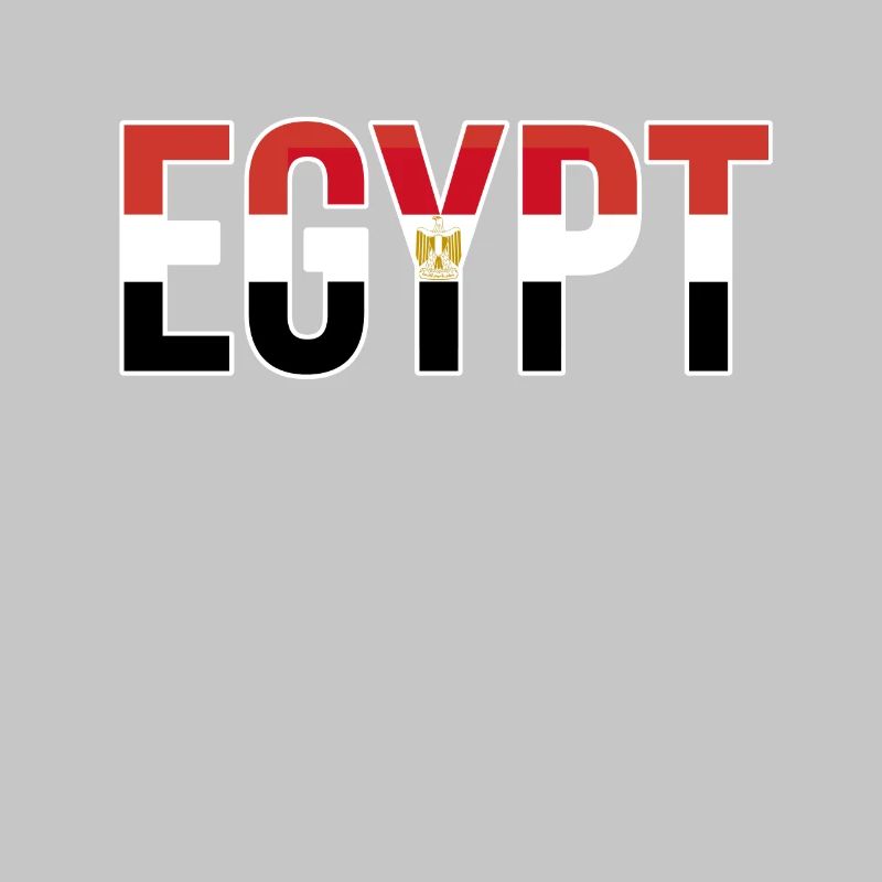 Egypt Flag Bold Typographic
