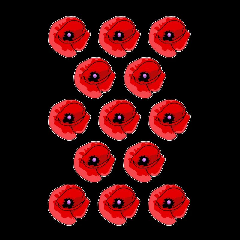 Abstrakte Mohnblumen Muster