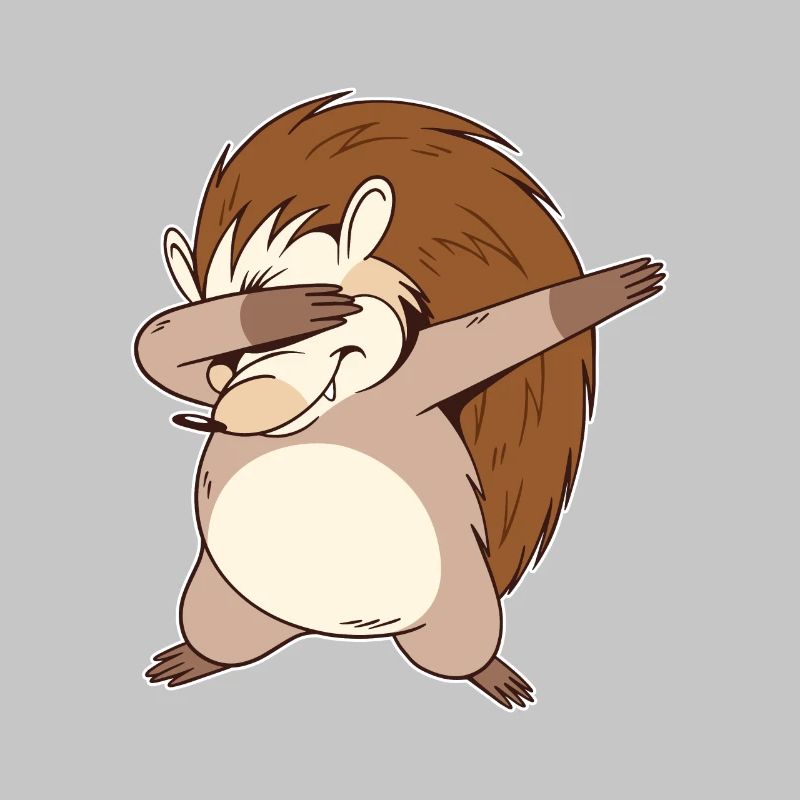 Dabbing Igel