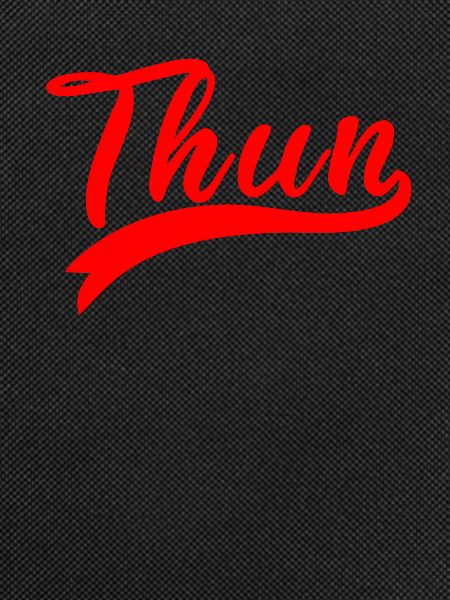 Thun Script Rot Logo