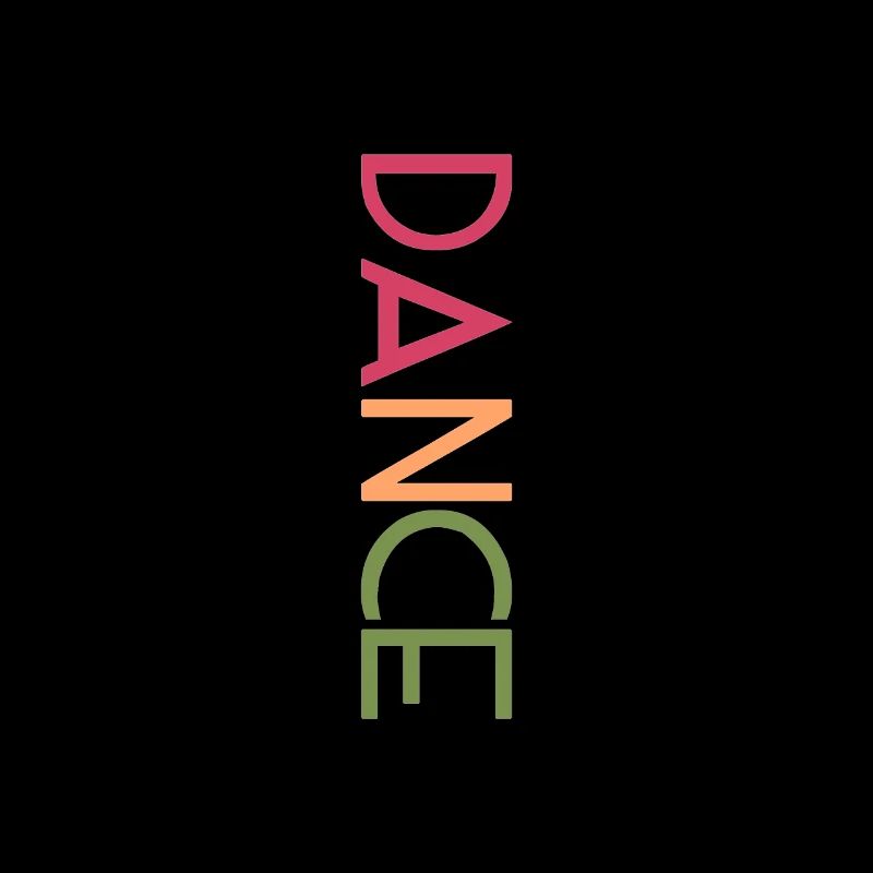 DANCE Design - Bunte Buchstaben Kunst
