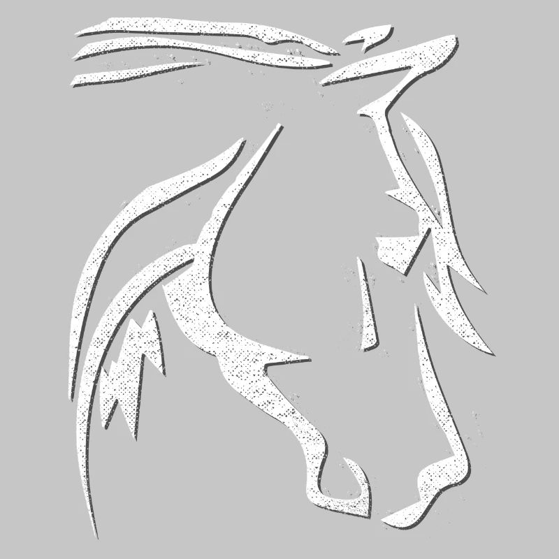 Tête de cheval - dessin de cheval - équitation - cavalière