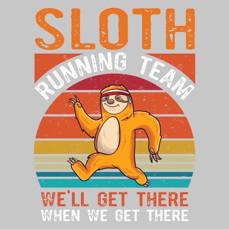 Sloth team running jogging