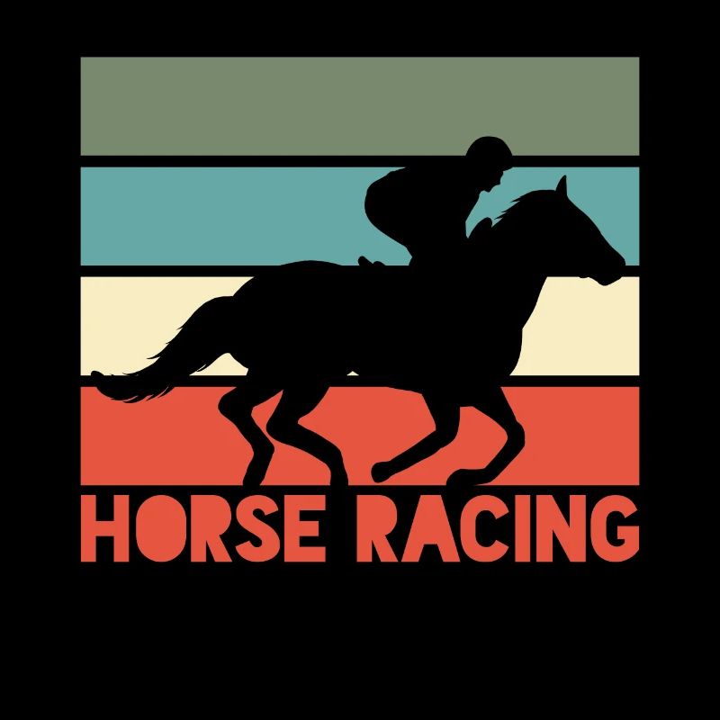 Course de chevaux Cavalier Jockey Retro
