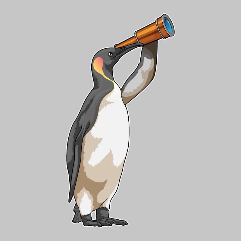 Pingouin avec télescope