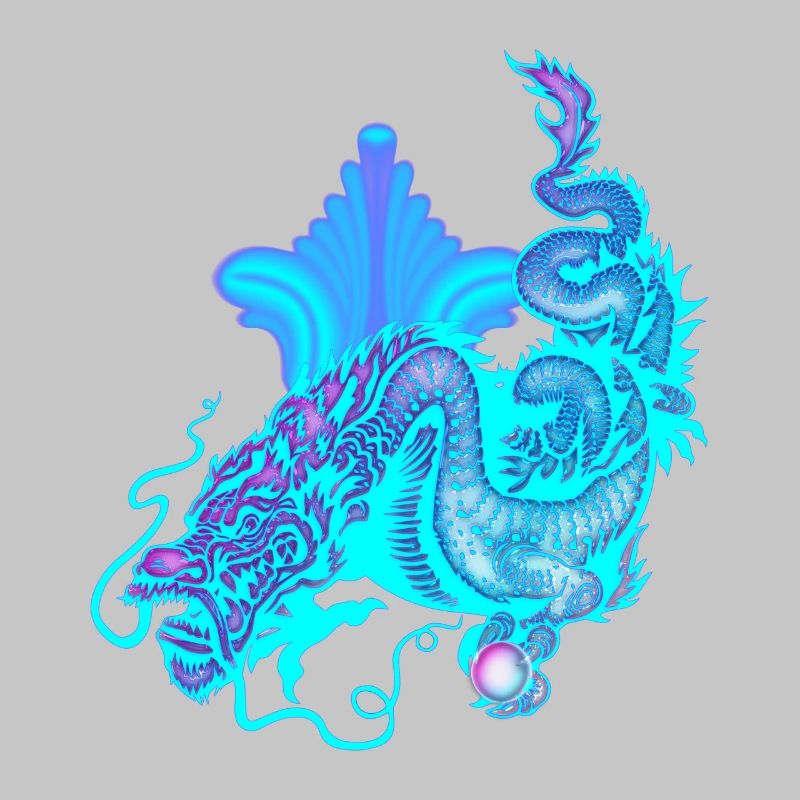 Hellblauer chinesischer Drache