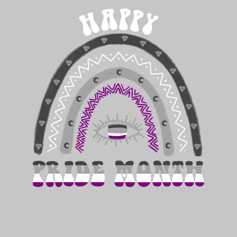 Boho Rainbow Happy Pride Mois Asexué