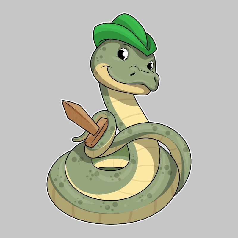 Serpent avec épée