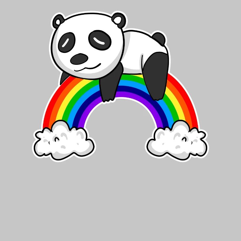 Panda arc-en-ciel
