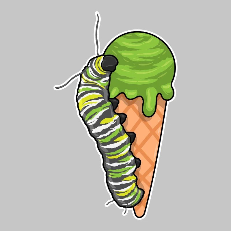 Glace de chenille