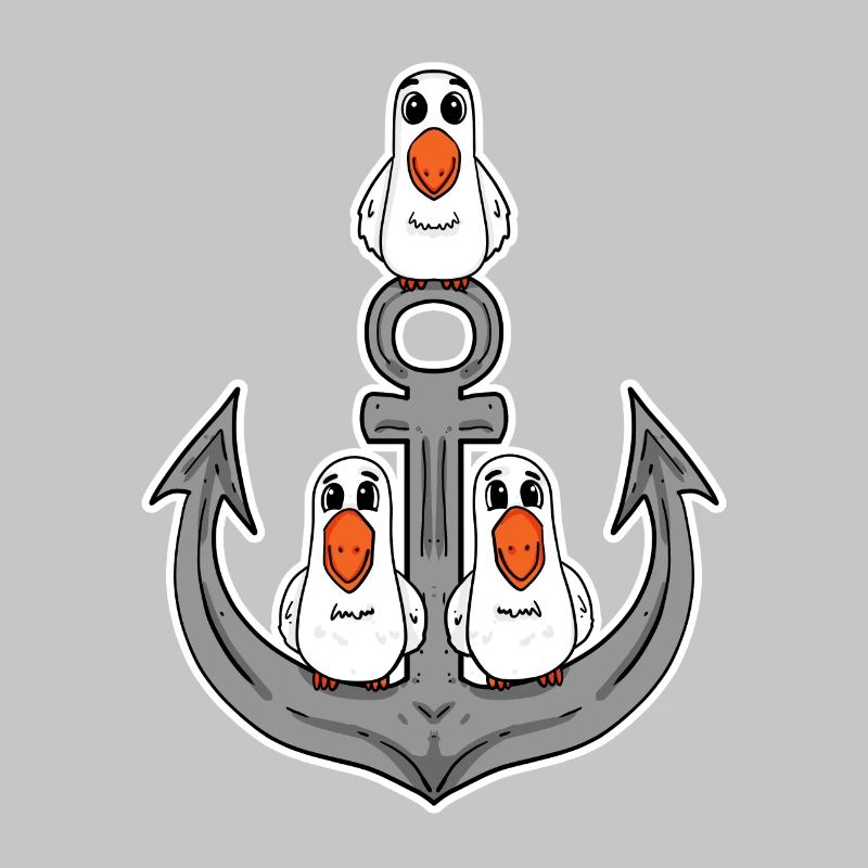 Möwen Möwe Anker