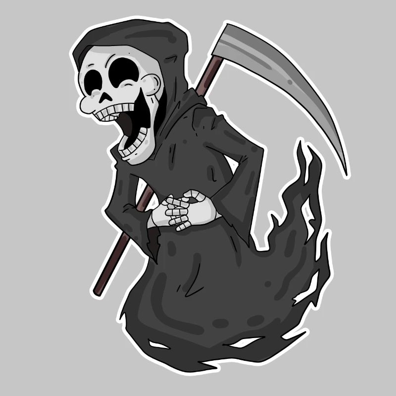 Grim Reaper rit drôle