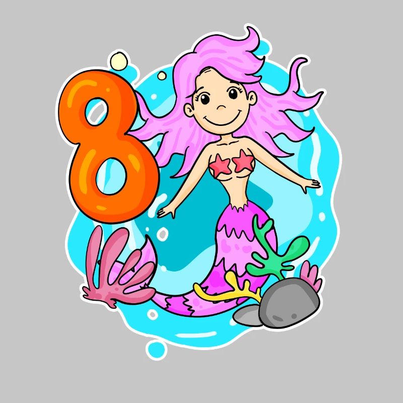 Fille de 8 ans sirène de 8 ans