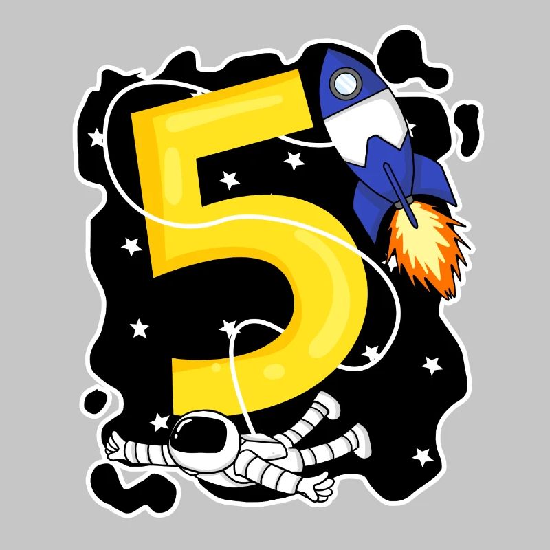 5th birthday 5 years astronaut space
