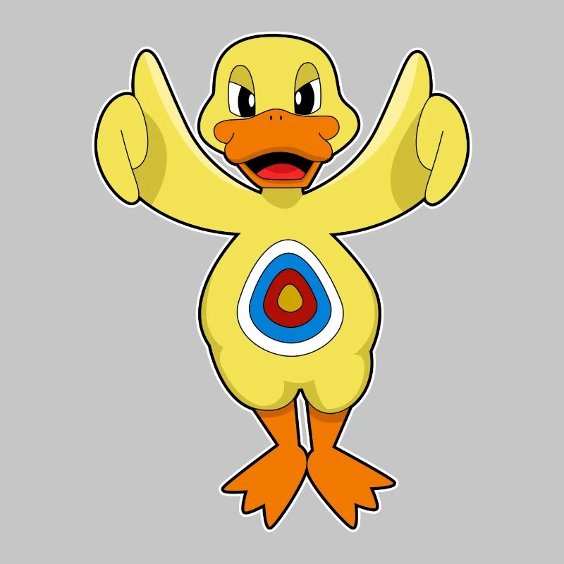Cible de fléchettes canard