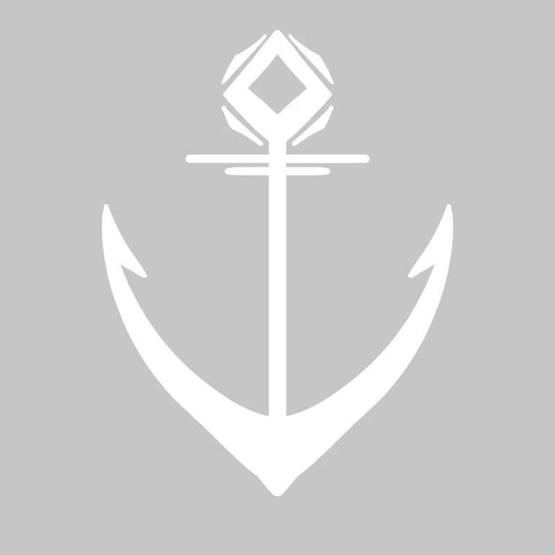 Symbole blanc d’ancrage