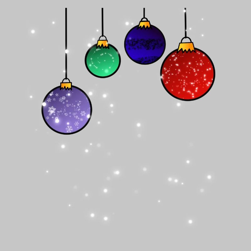 Boules d’arbre de Noël avec flocons de neige