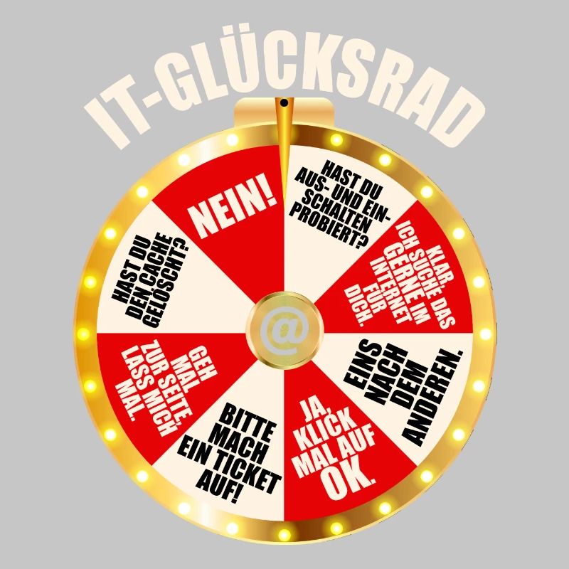 IT Support Glücksrad Service Desk IT Helpdesk Nerd