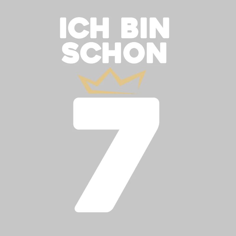 7 Geburtstag - 7 Jahre mit Krone