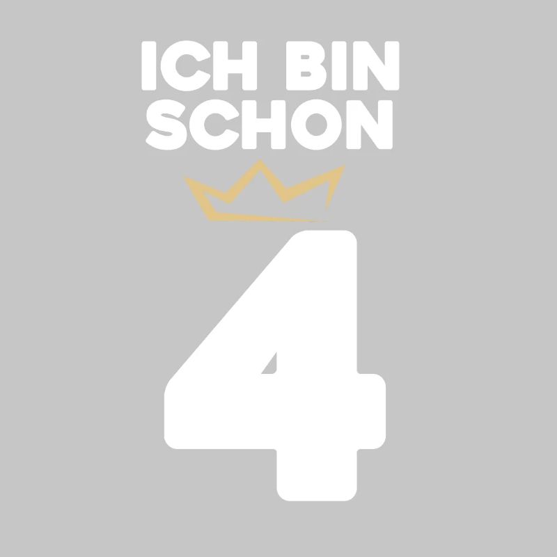 4 Geburtstag - 4 Jahre mit Krone
