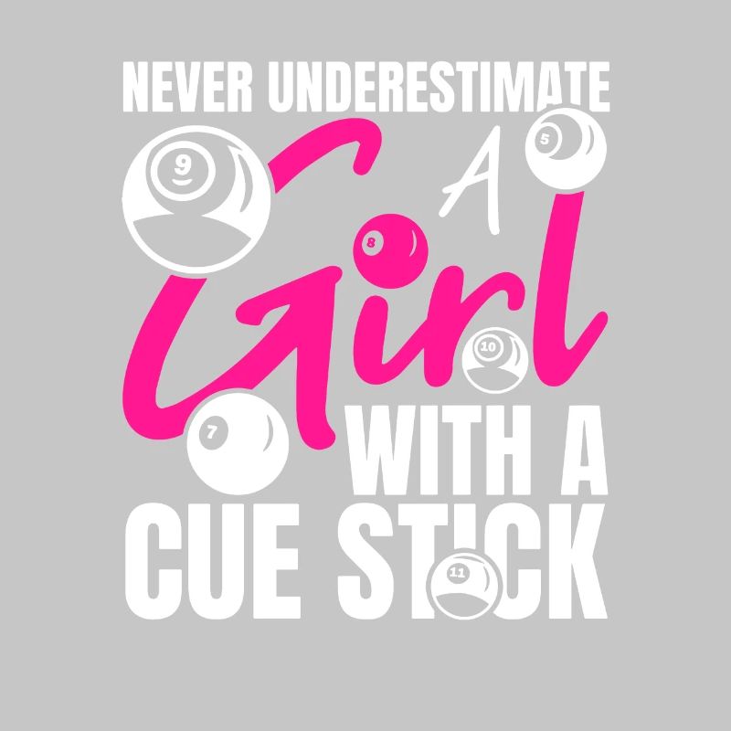 Mädchen mit Billardqueue