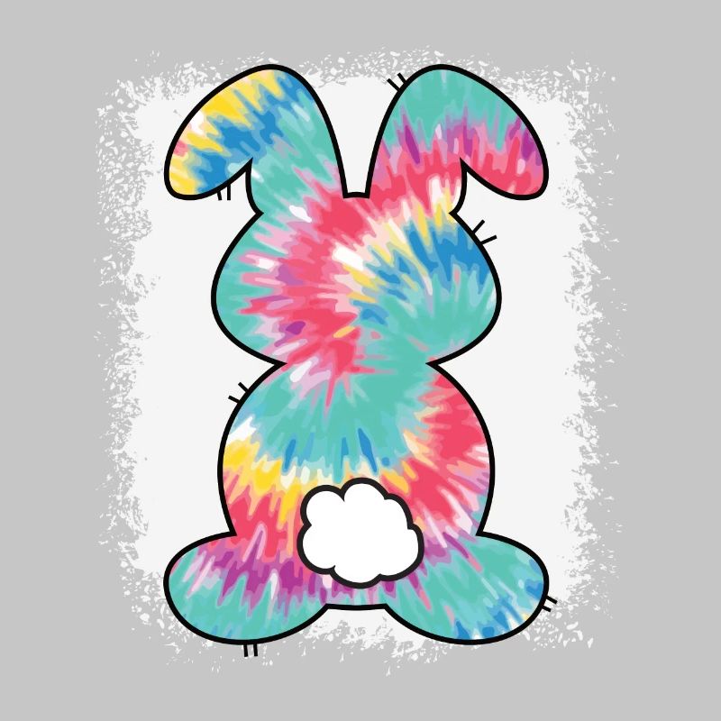 Tie Dye Rabbit Bleached Easter