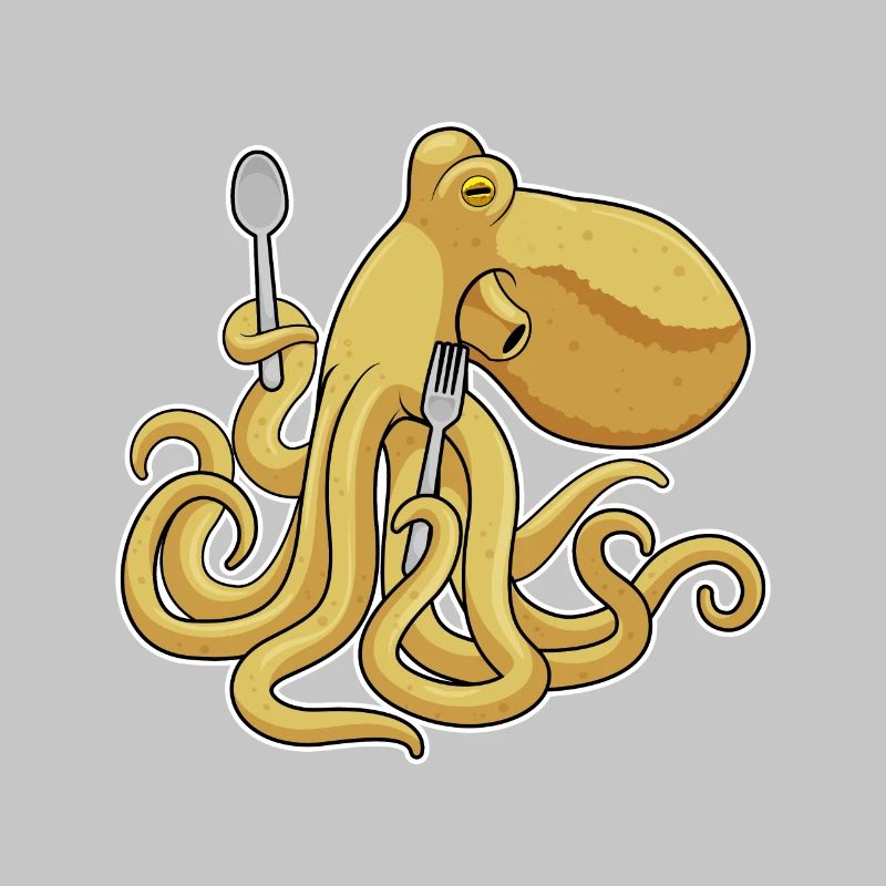 Krake Besteck Kochen Küche