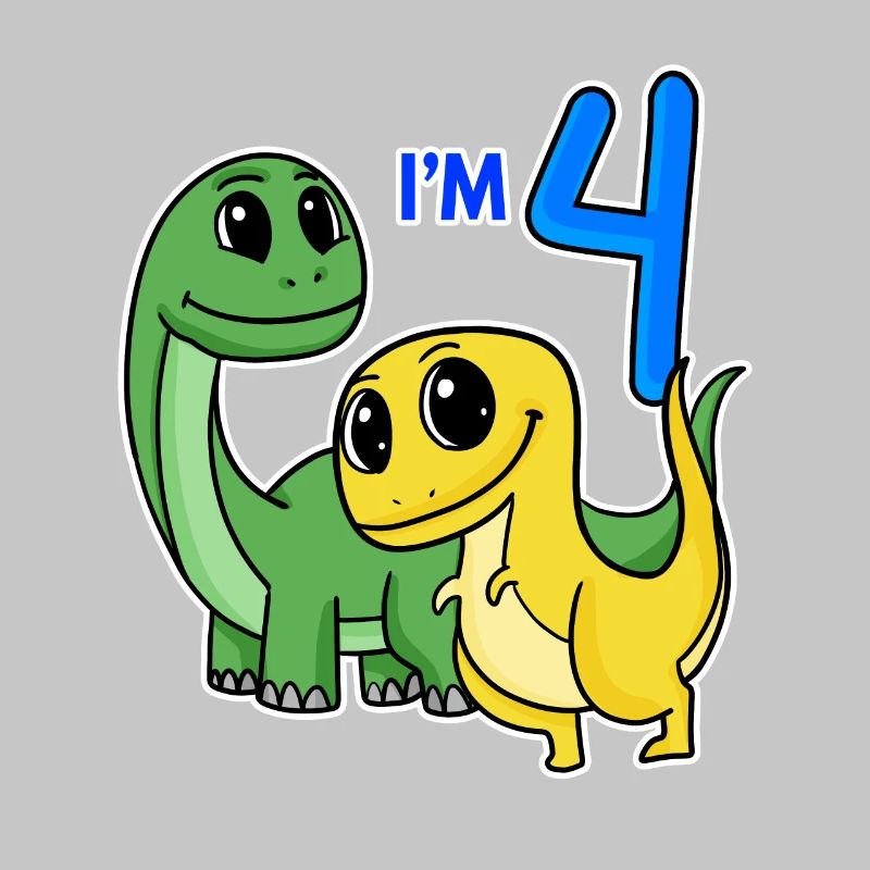 4 ans - Dinosaure de 4e anniversaire