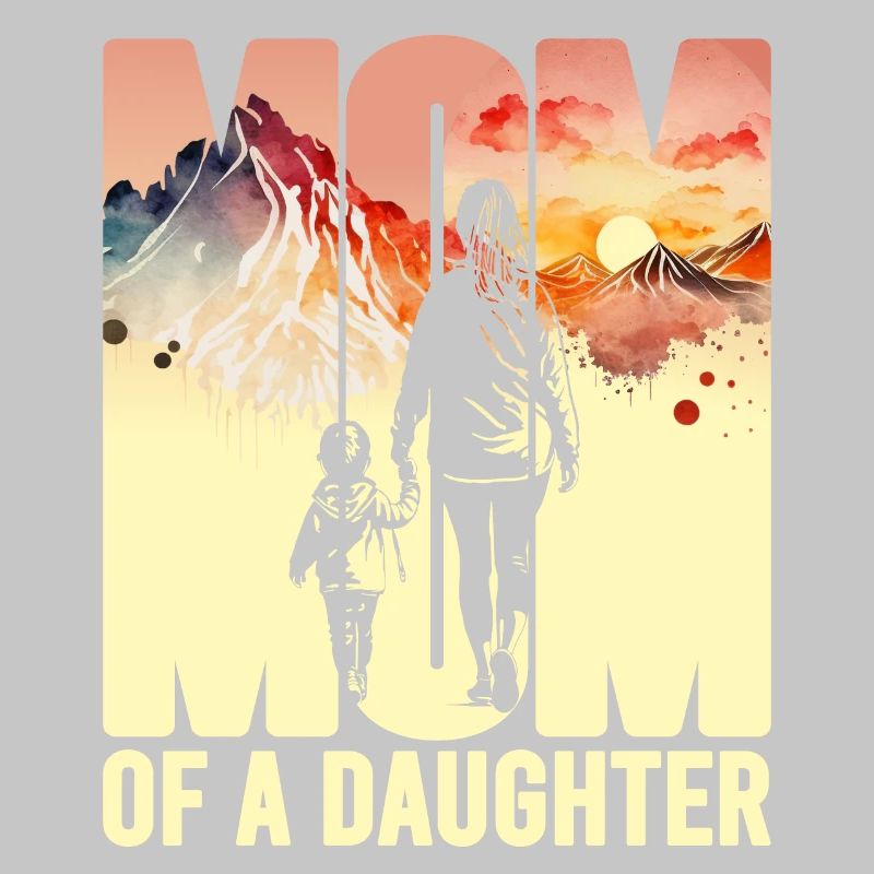 Mutter mit einer Tochter Muttertag Berge Mama Kind