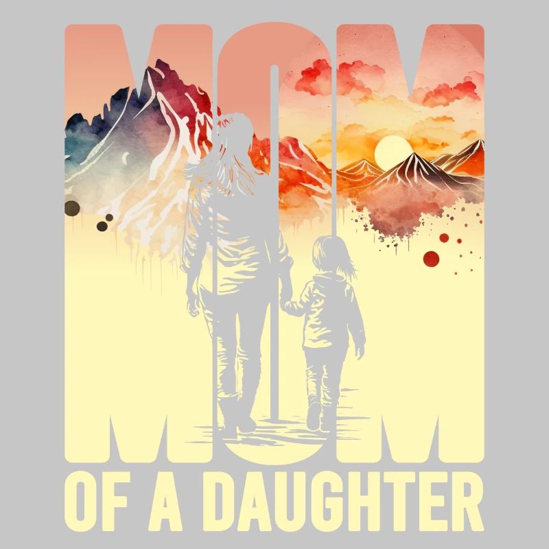 Mutter mit einer Tochter Muttertag Berge Mama Kind