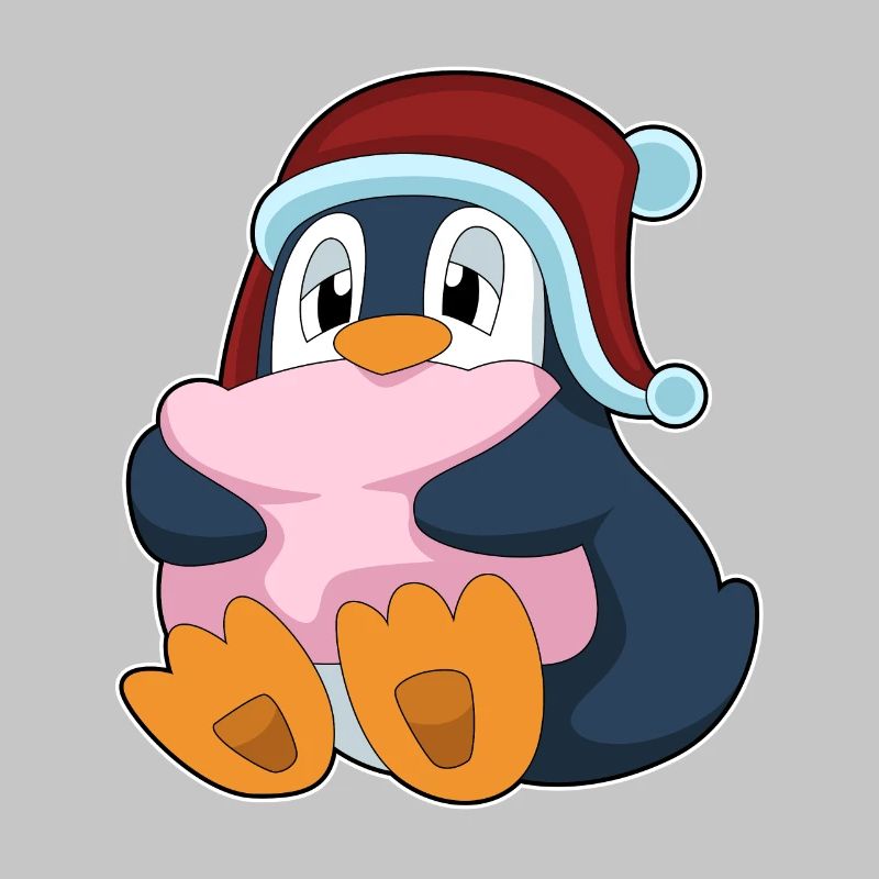 Oreiller de couchage pingouin