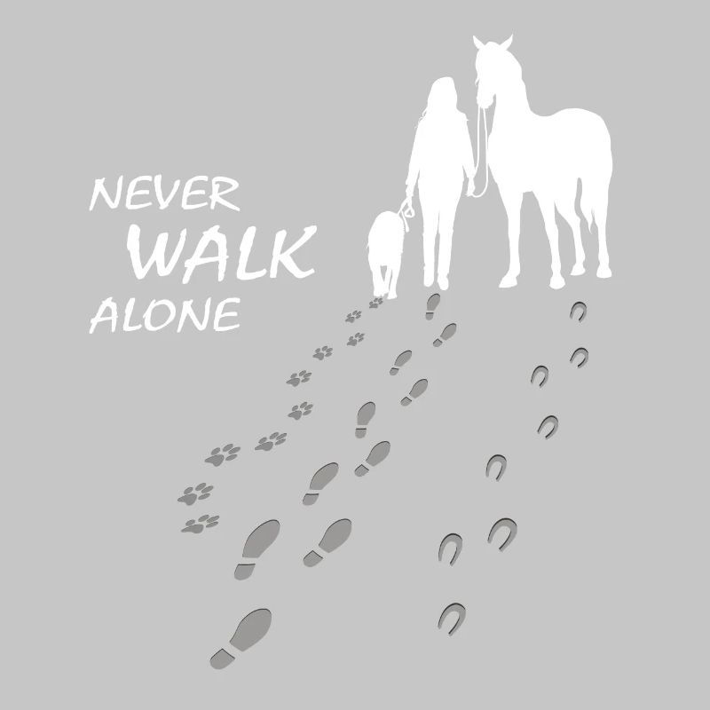 Hund Pferd Reiterin - Never walk alone, gemeinsam