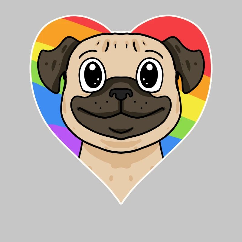 Regenbogen - Hund mit Herz