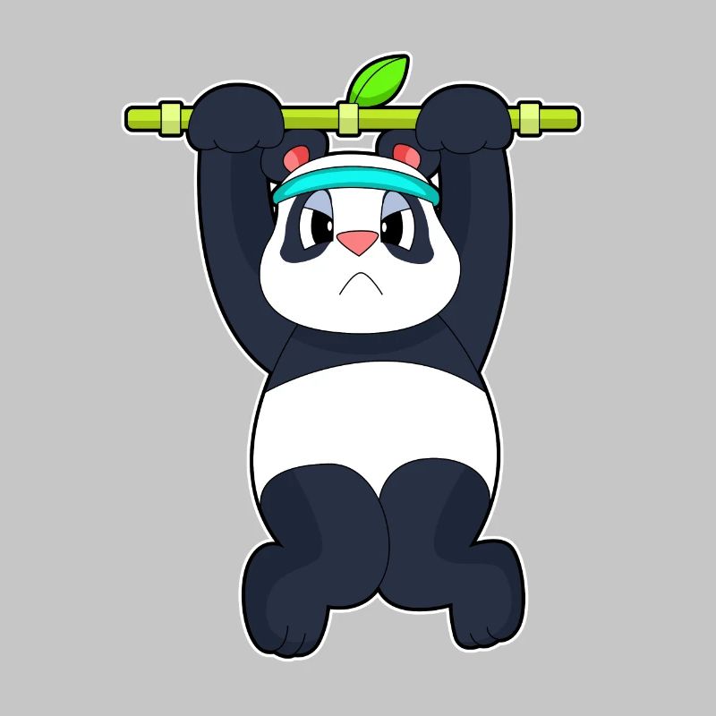 Panda Bodybuilder Pull-ups Bodybuilding