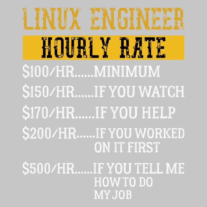 Linux Engineer Stundensatz Mechaniker Arbeitsrate