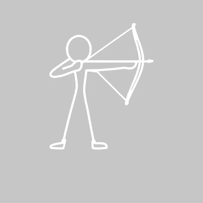 Strichmännchen Bogen Bogenschießen Bogenschütze