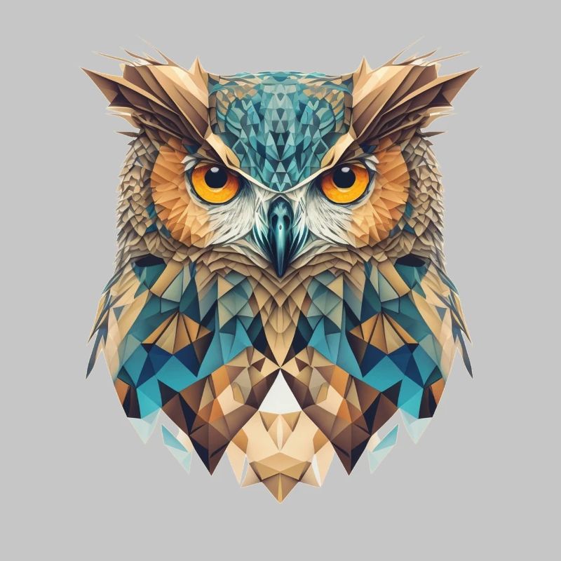 Geometrischer Eulenkopf