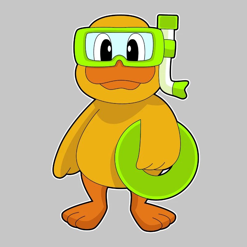 Plongée en apnéa avec plongeur de canards