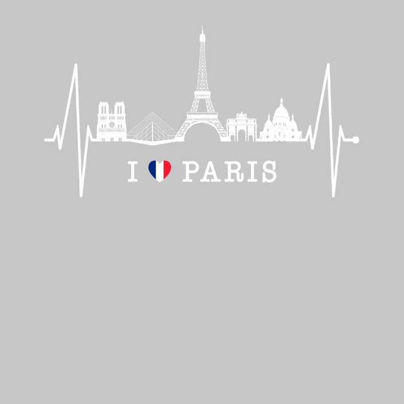 Paris Skyline Herzschlag Eiffelturm Frankreich