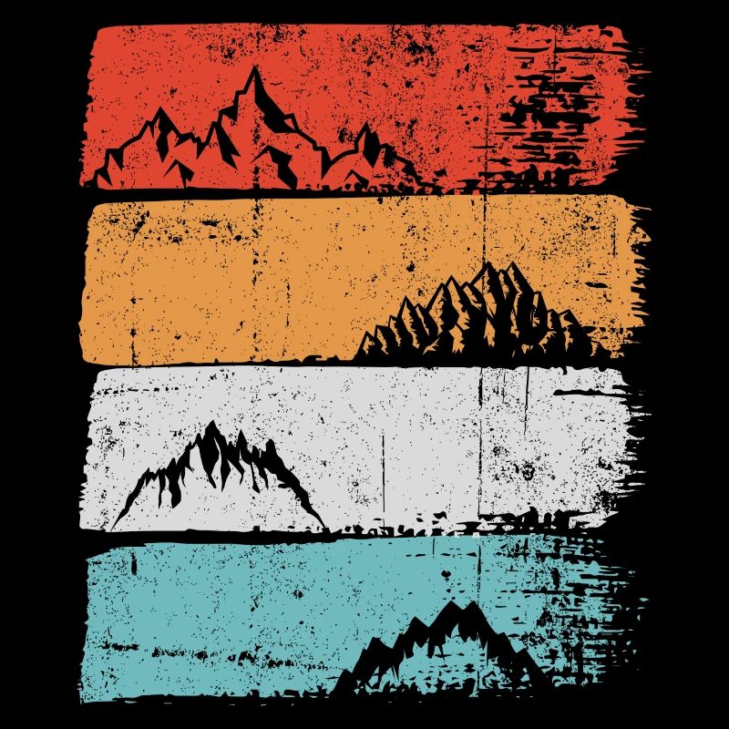Terrassierter Peak Sunset Stripe