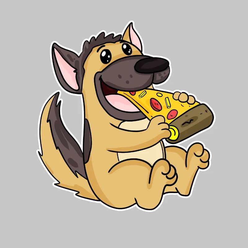 Deutscher Schäferhund Hund Pizza