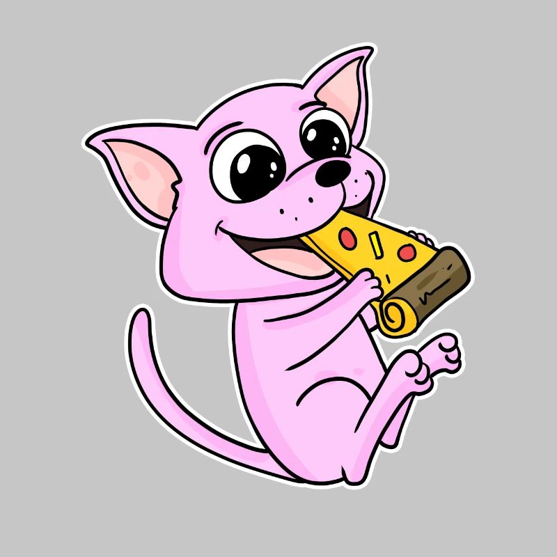 Pizza au chat Sphynx