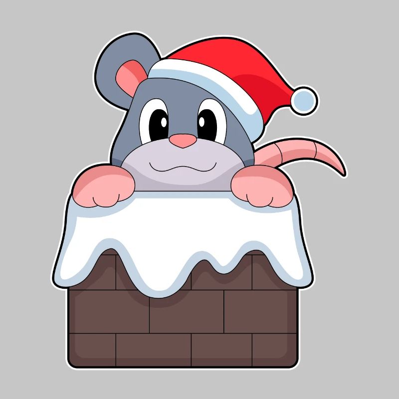 Mur de pierre de Noël de souris