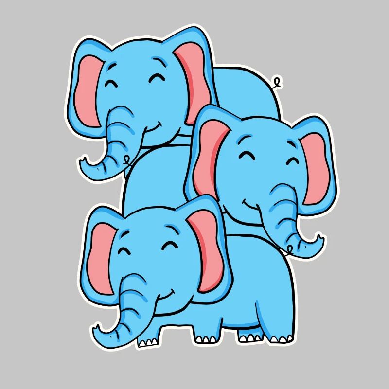 Cute Elephant - Elephant Motif