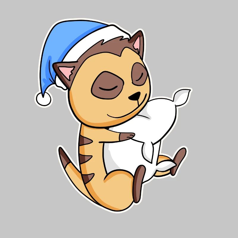 Suricate avec oreiller et bonnet somnolent