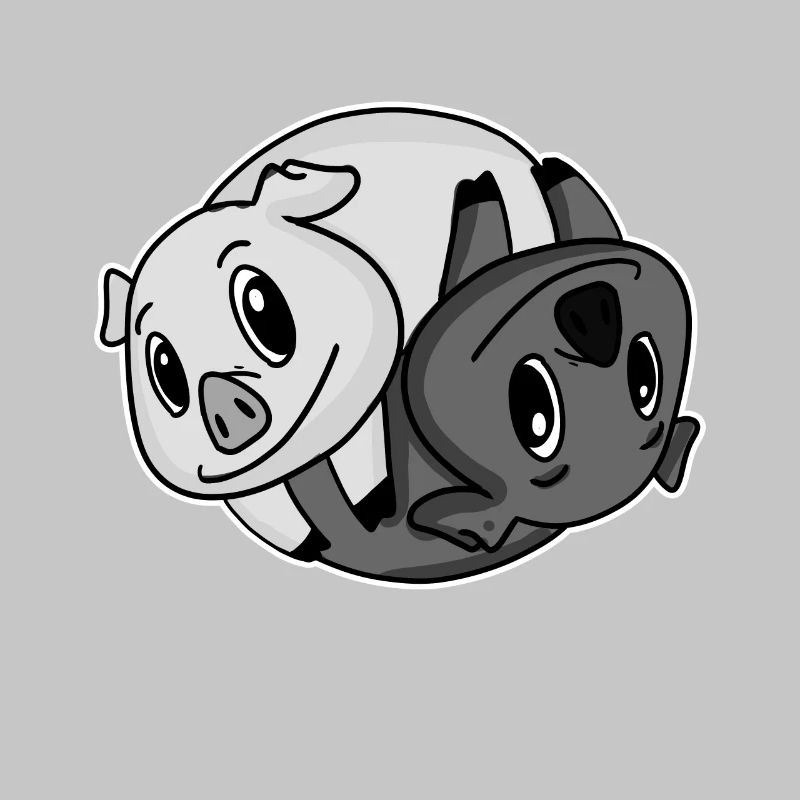 Cochons Yin Yang