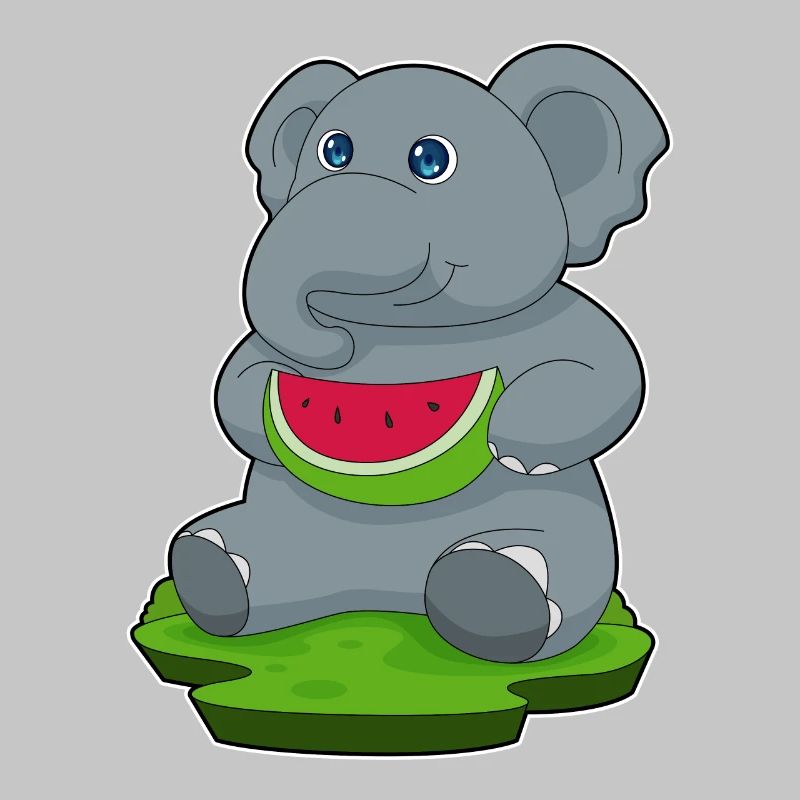 Éléphant Pastèque Fruit